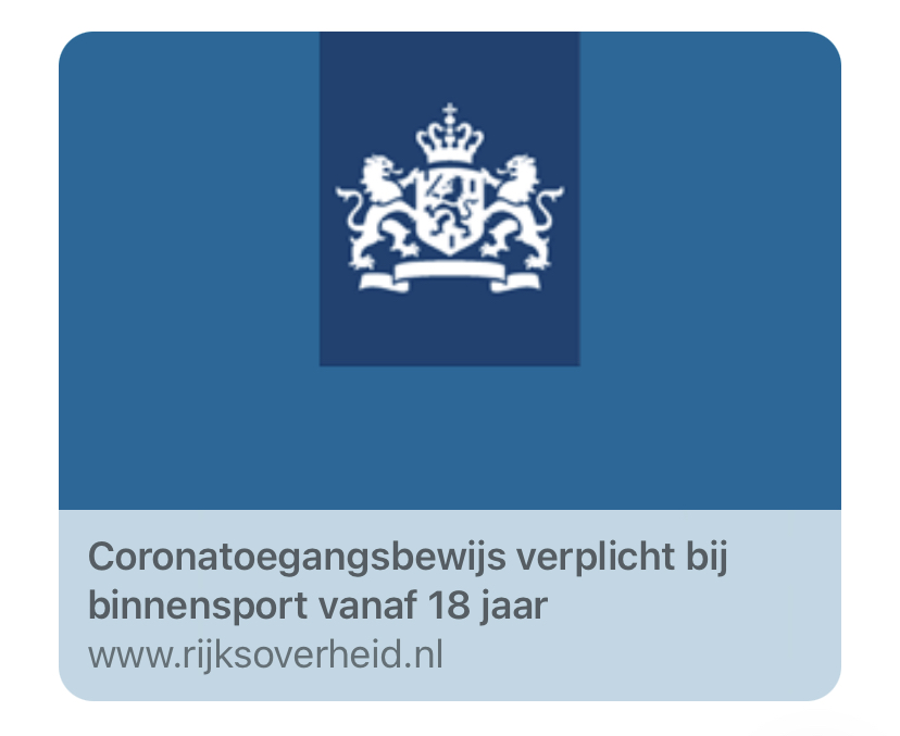 Coronamaatregelen bij binnensport