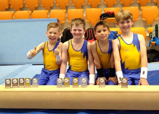 Lauk,Alexander,Berend en Bram van het TOOS turnteam